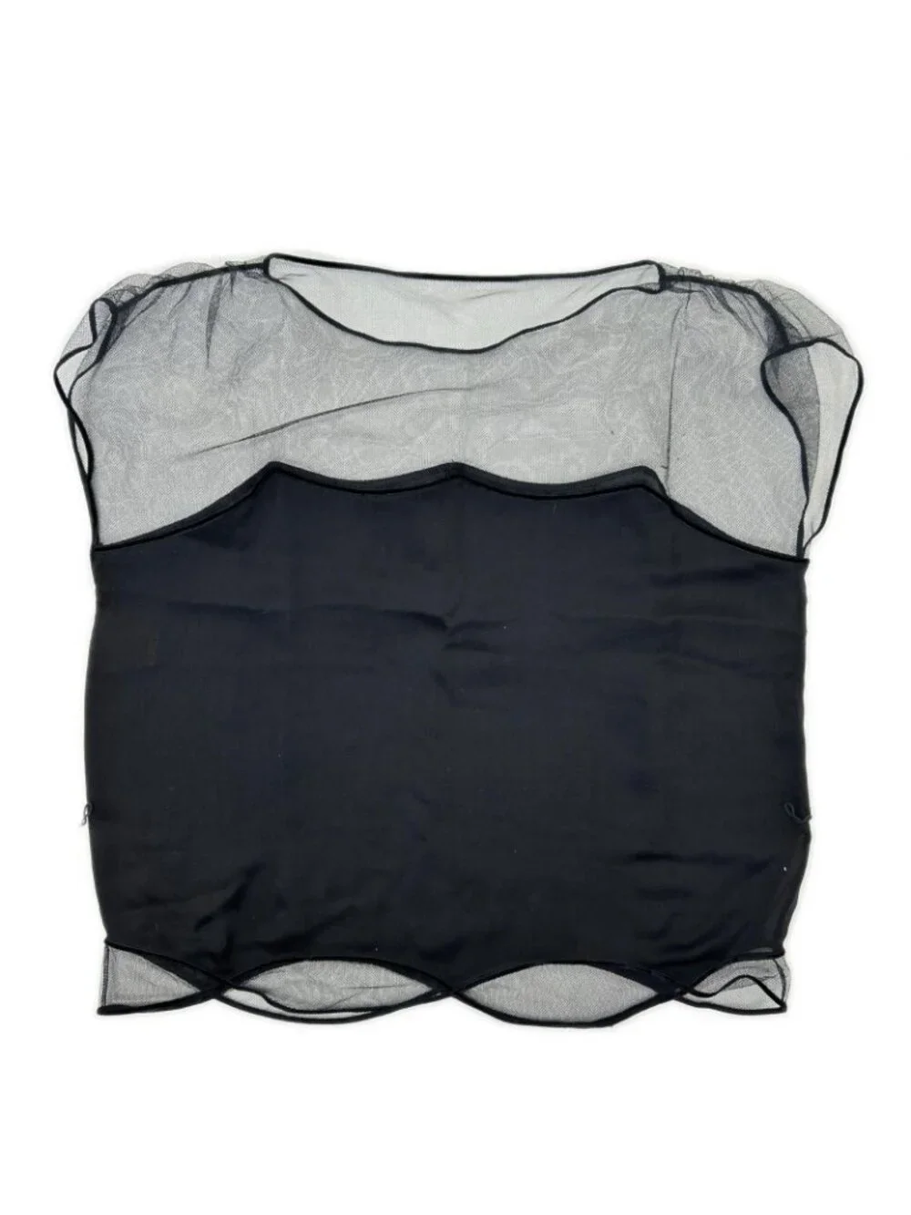 Louis Vuitton Black Shear Cut Replacement Blouse with